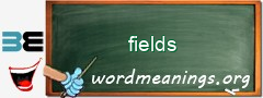 WordMeaning blackboard for fields